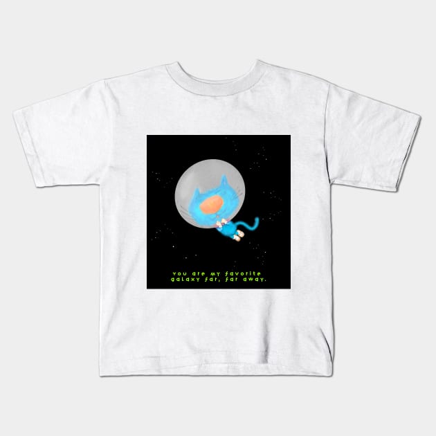 Cosmic cat. Kids T-Shirt by GarrinchaToonz